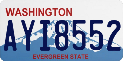 WA license plate AYI8552