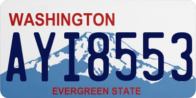 WA license plate AYI8553