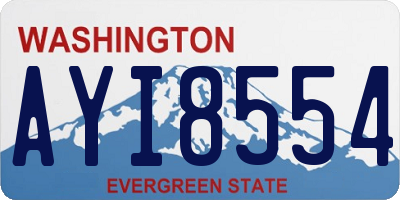 WA license plate AYI8554