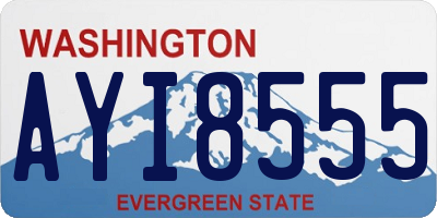 WA license plate AYI8555