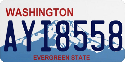 WA license plate AYI8558