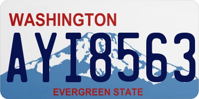 WA license plate AYI8563