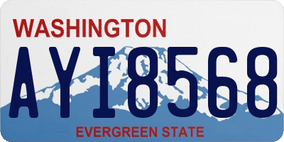 WA license plate AYI8568