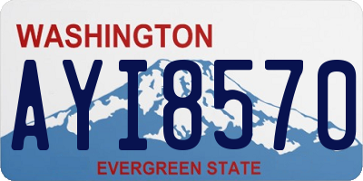 WA license plate AYI8570