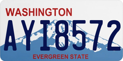 WA license plate AYI8572