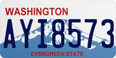 WA license plate AYI8573