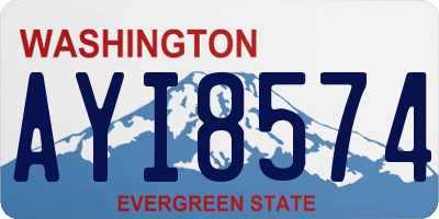WA license plate AYI8574