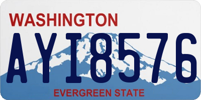 WA license plate AYI8576