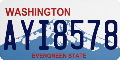 WA license plate AYI8578
