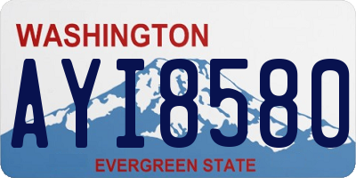 WA license plate AYI8580