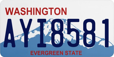 WA license plate AYI8581