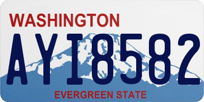 WA license plate AYI8582