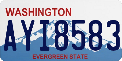 WA license plate AYI8583