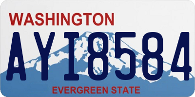 WA license plate AYI8584
