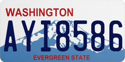 WA license plate AYI8586