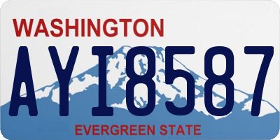 WA license plate AYI8587