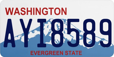 WA license plate AYI8589