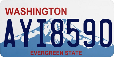 WA license plate AYI8590