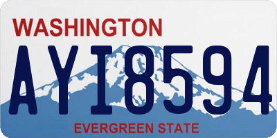 WA license plate AYI8594