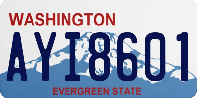 WA license plate AYI8601