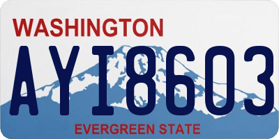 WA license plate AYI8603