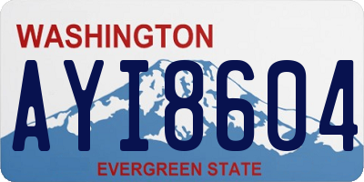 WA license plate AYI8604