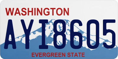 WA license plate AYI8605