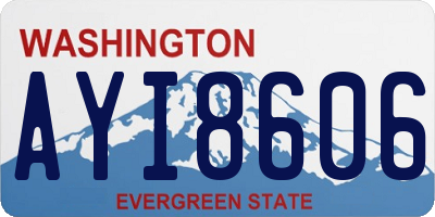 WA license plate AYI8606