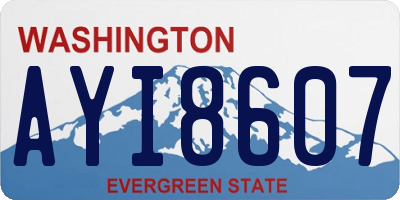 WA license plate AYI8607