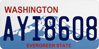 WA license plate AYI8608
