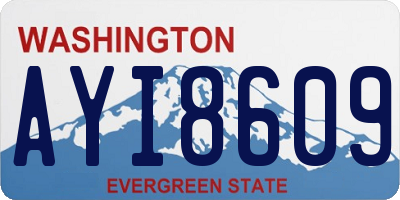 WA license plate AYI8609