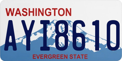 WA license plate AYI8610