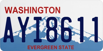 WA license plate AYI8611