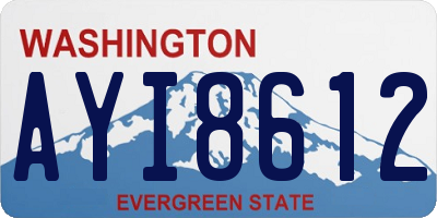 WA license plate AYI8612