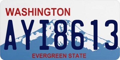 WA license plate AYI8613