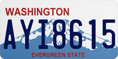 WA license plate AYI8615