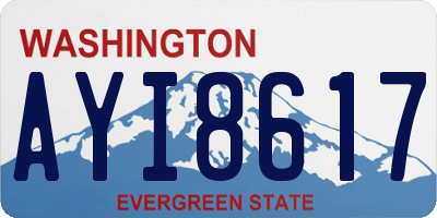 WA license plate AYI8617