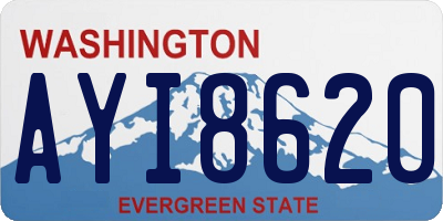 WA license plate AYI8620