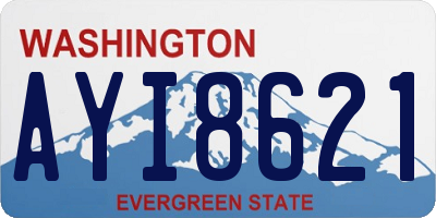 WA license plate AYI8621