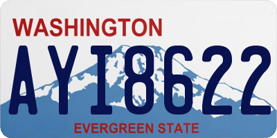 WA license plate AYI8622