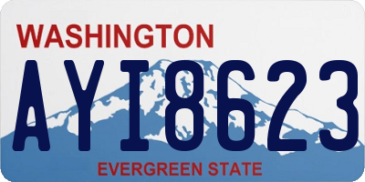 WA license plate AYI8623
