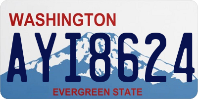 WA license plate AYI8624
