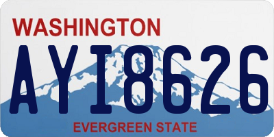 WA license plate AYI8626