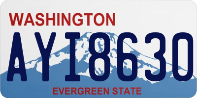 WA license plate AYI8630