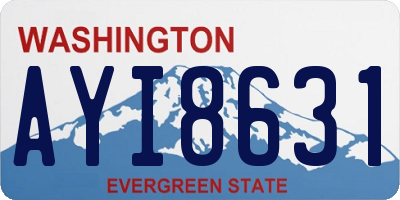 WA license plate AYI8631