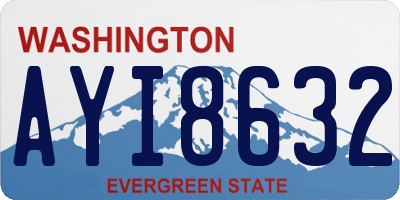 WA license plate AYI8632