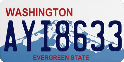 WA license plate AYI8633