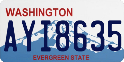 WA license plate AYI8635
