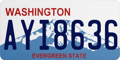 WA license plate AYI8636