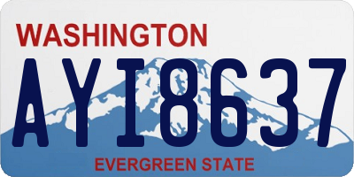 WA license plate AYI8637